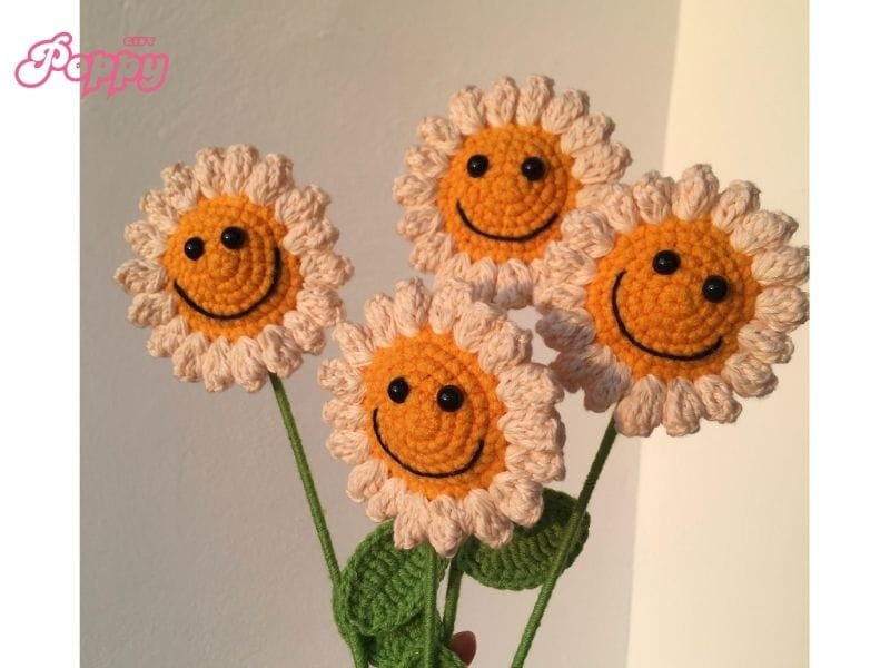 chart móc hoa hướng dương cánh hoa