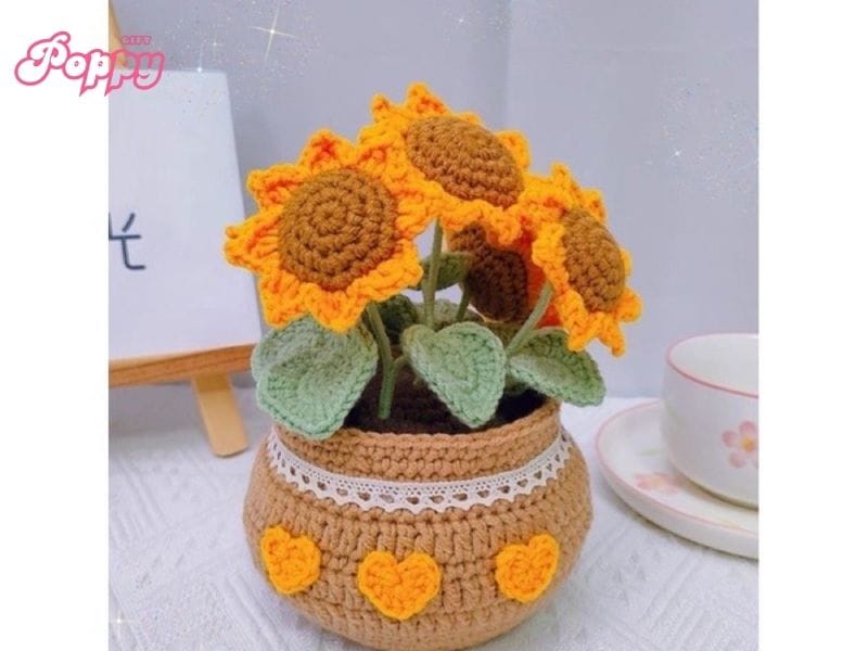 chart móc hoa hướng dương nhụy hoa