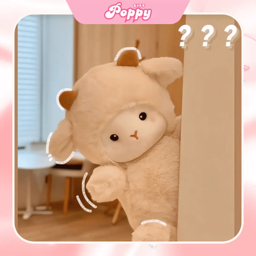 Gấu bông cừu Alpaca dễ thương, trắng mềm mịn cao cấp PGGB010