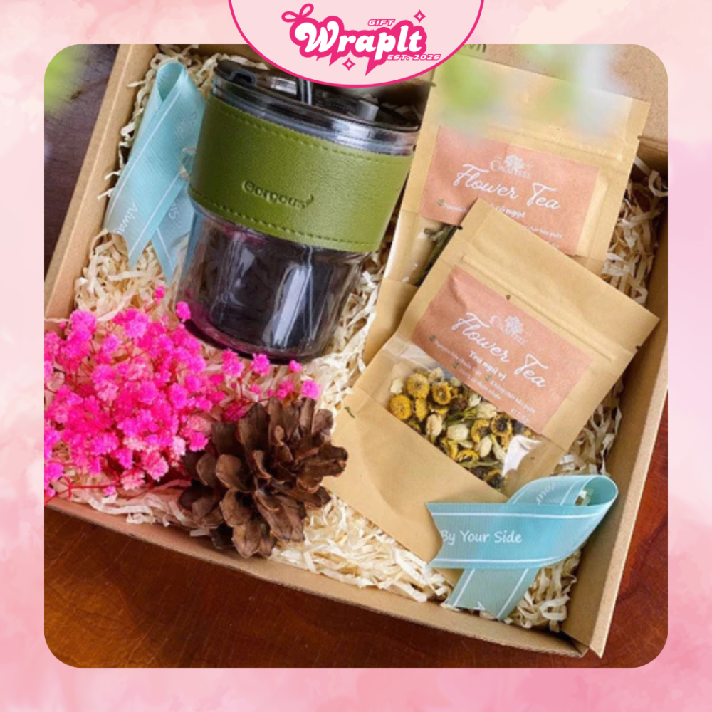 Alternative view of Set quà tặng trà thảo mộc khắc tên WB-03